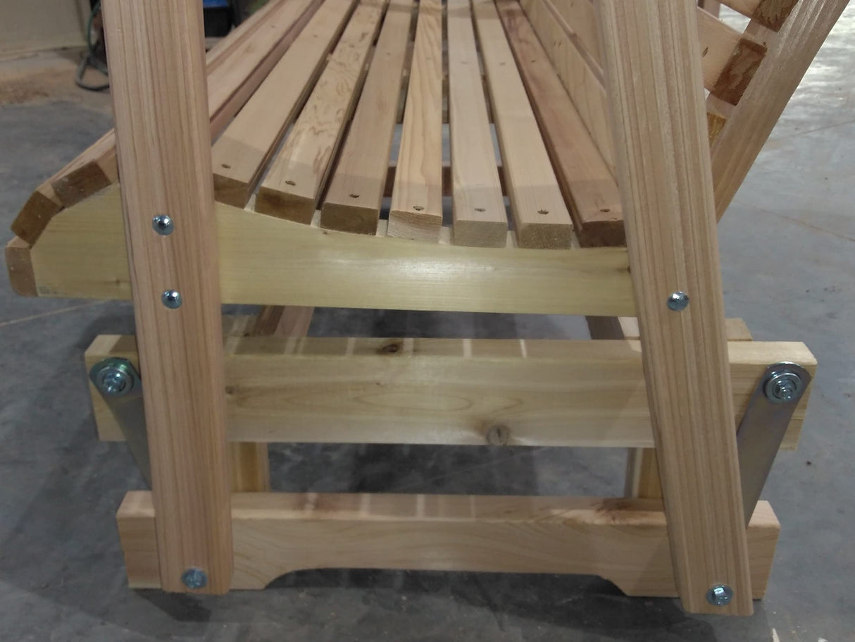 Kilmer Creek 6' Natural Cedar Settee Glider, Amish Crafted Kilmer Creek