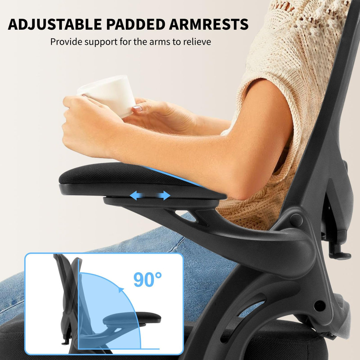 Drafting Chair, Ergonomic Standing Desk Chair with Flip-up Armrests, Tall Office Chair for Standing Desk, Counter Height Office Chairs with Footrest and Adjustable Lumbar Support Chairoyal