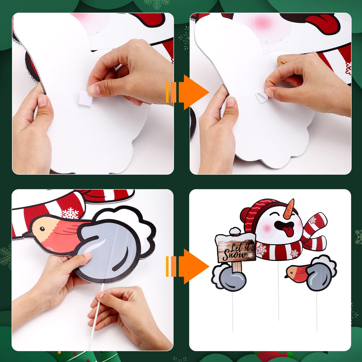 Christmas Fence Decorations, Outside Christmas Fence Decorations Over The Fence Christmas Decorations Snowman Christmas Fence Peeker Decoration for Holiday Garden Fence Decoration PEUTIER