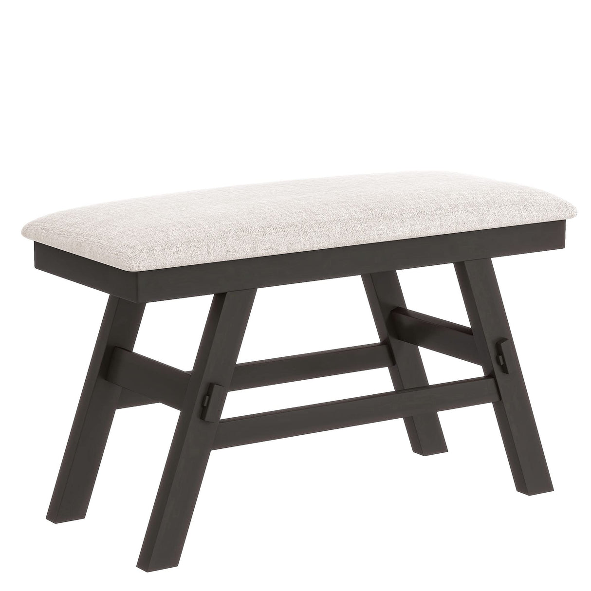 LUMISOL 6 Pieces Dining Table Set with Bench, Wood Counter Height Table with Shelf Kitchen Dining Romm Table Set with 4 Chairs and Bench for Saving Space, Espresso+Beige LUMISOL