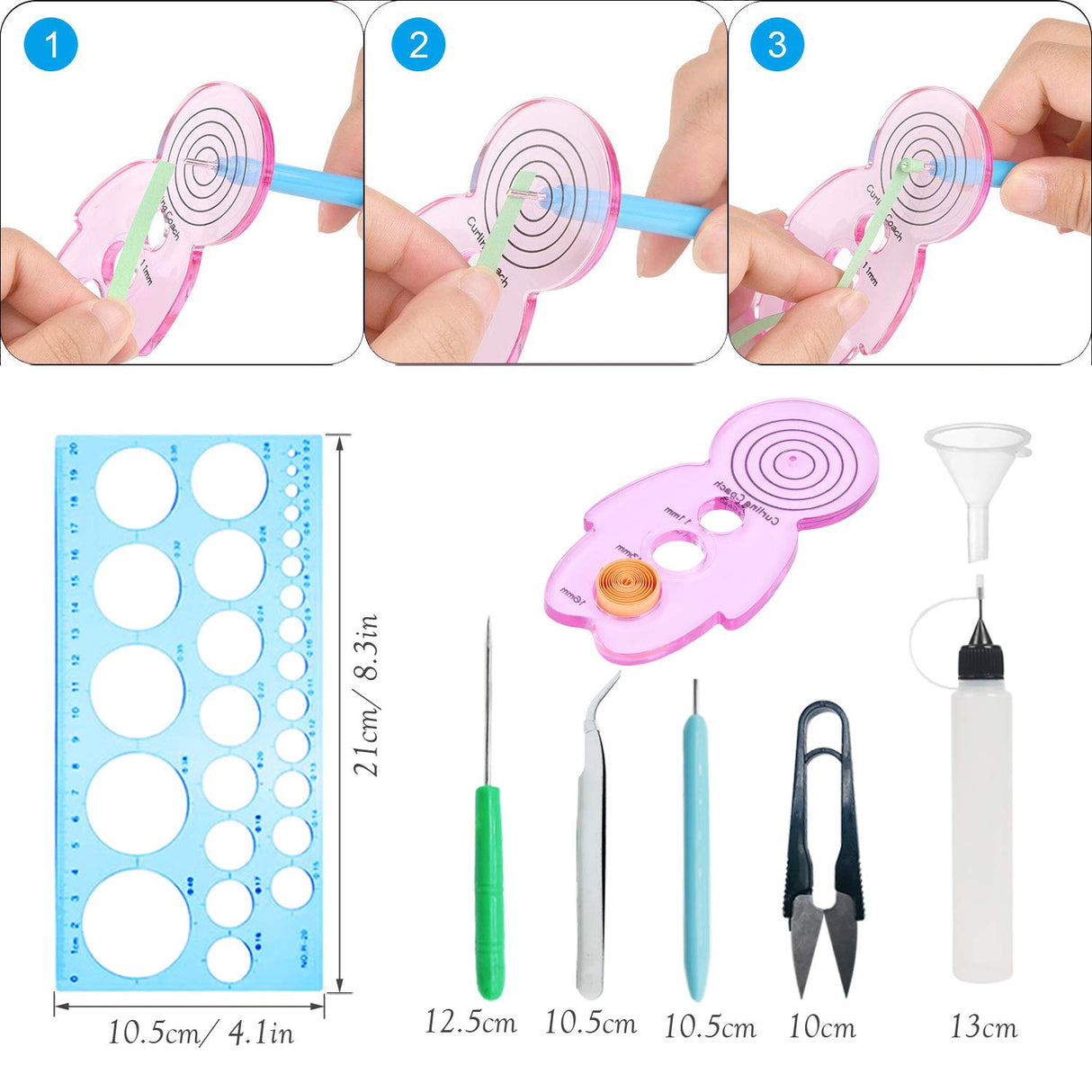 Woohome Quilling Supplies Paper Quilling Kits with 13 Quilling Tools and 1300 Strips Quilling Paper for Craft Woohome