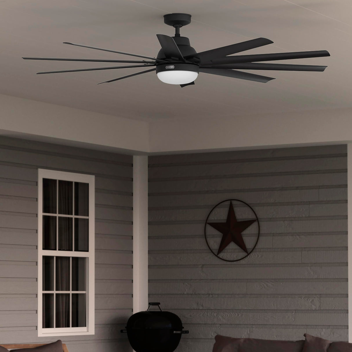 Hunter Fan Company 52618 Overton Ceiling Fan, 072, Matte Black Hunter