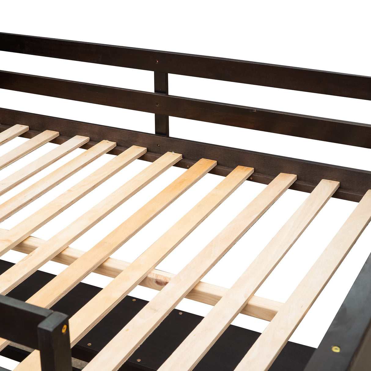 Espresso Wooden Full Size Loft Bed with Integrated Desk and Storage by Harper & Bright Designs Harper & Bright Designs