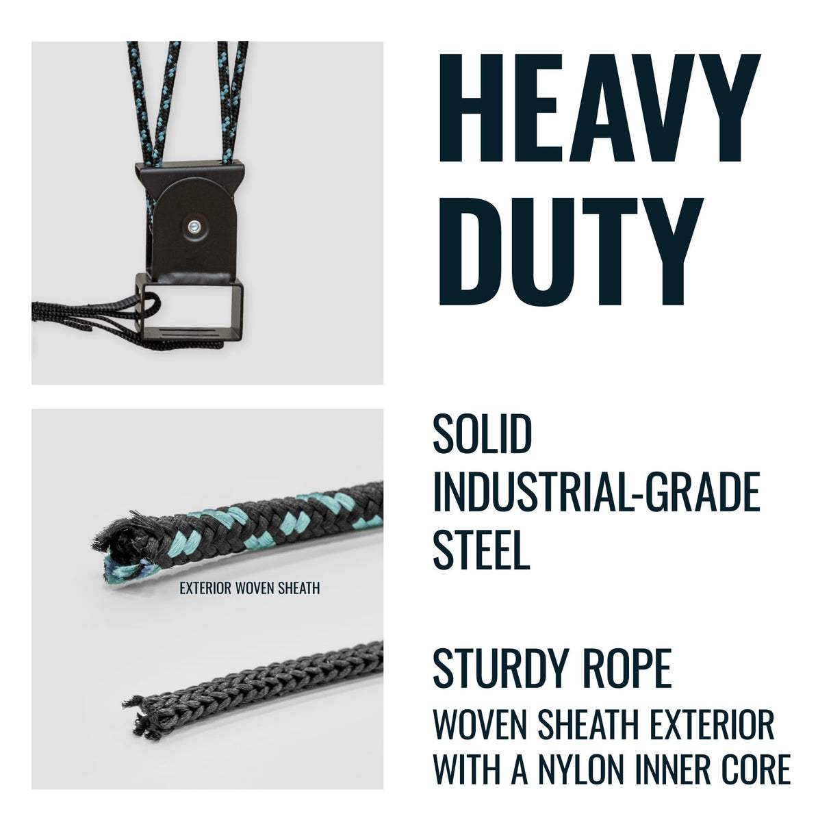 Teal Triangle Heavy Duty Elite Canoe Hoist, Easy-Lift Garage Pulley System, Holds 150 lbs, Fits 8-Foot Ceilings, Patented No-Slip Strap, No Setup Required Teal Triangle