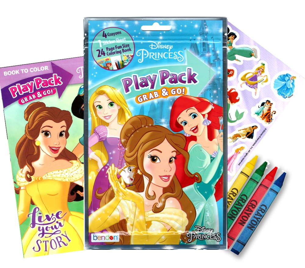 Disney Princess Coloring and Activity Book Bundle with Imagine Ink Coloring Book, Stickers and More Bendon