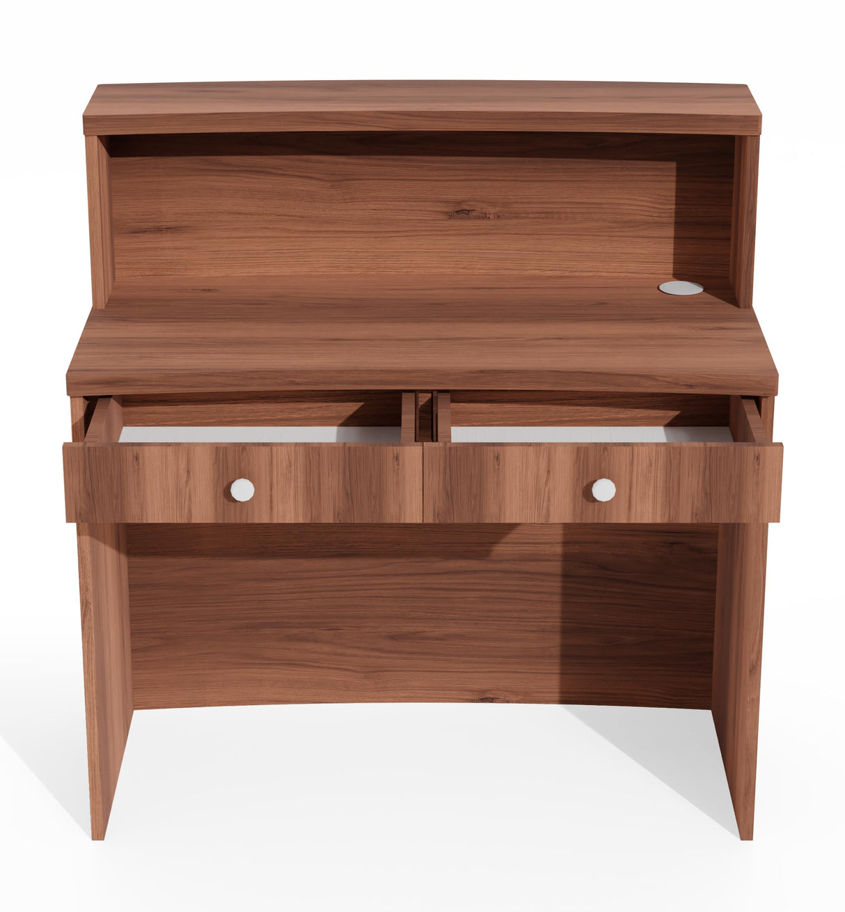 UGOS Mono Walnut Modern Reception Desk w/Transaction Counter | Laminate Desktop | Multifunctional Standing Front Desk for Home, Office, Salon, Spas, and Lobby (40 inch (100 cm)) UGOS