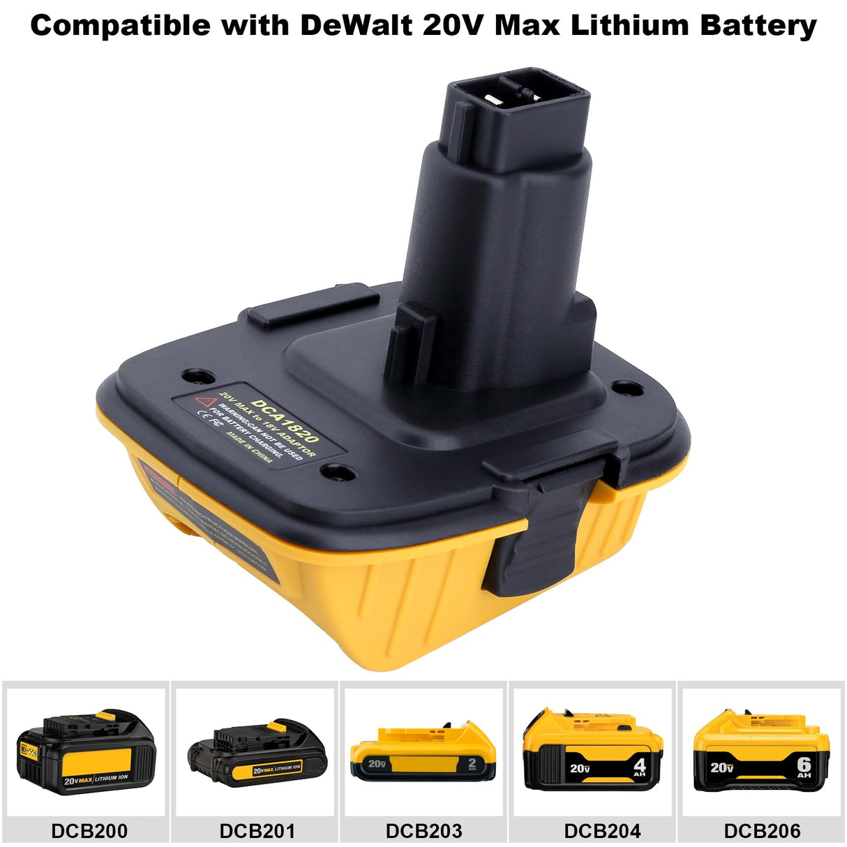 2 Pack DCA1820 Adapter Compatible with Dewalt 20V MAX Battery to 18V XRP Battery, 18V to 20V Battery Adapter Compatible with Dewalt 18V NiCad Tools Kotoate