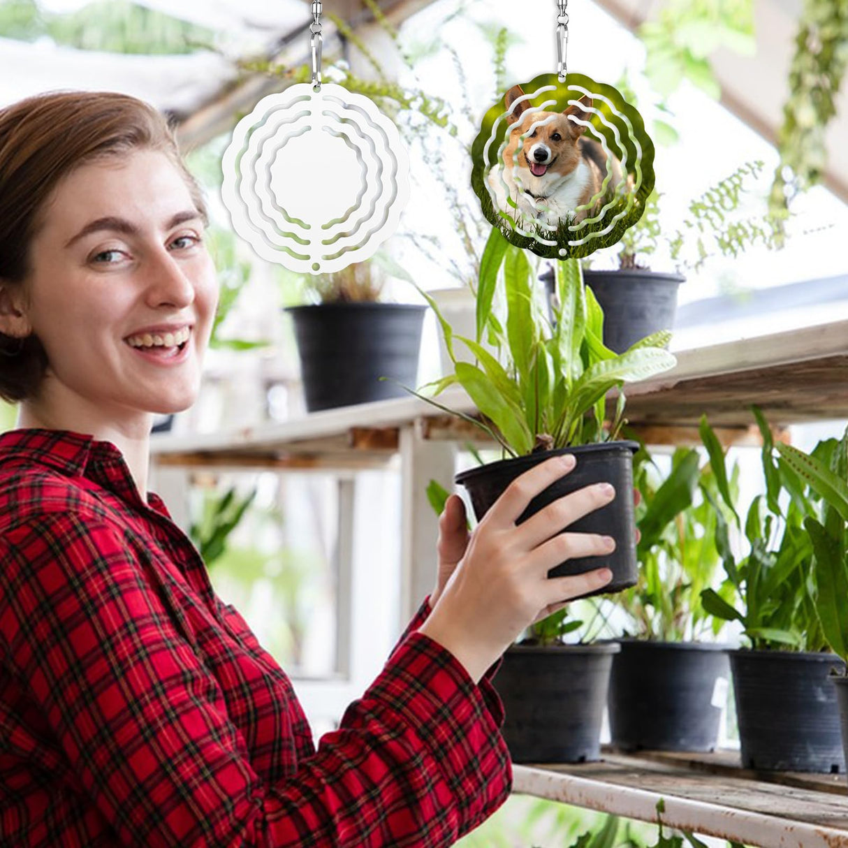 20 Pcs Sublimation Wind Spinner Blanks 3 Inch Heat Press Transfer Sublimation Blank Gift DIY Crafts Sublimation Ornaments for Indoor Outdoor Garden Yard Decoration Telooco