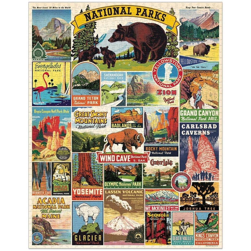 Cavallini Papers & Co. National Parks 1,000 Piece Puzzle, Multi Cavallini