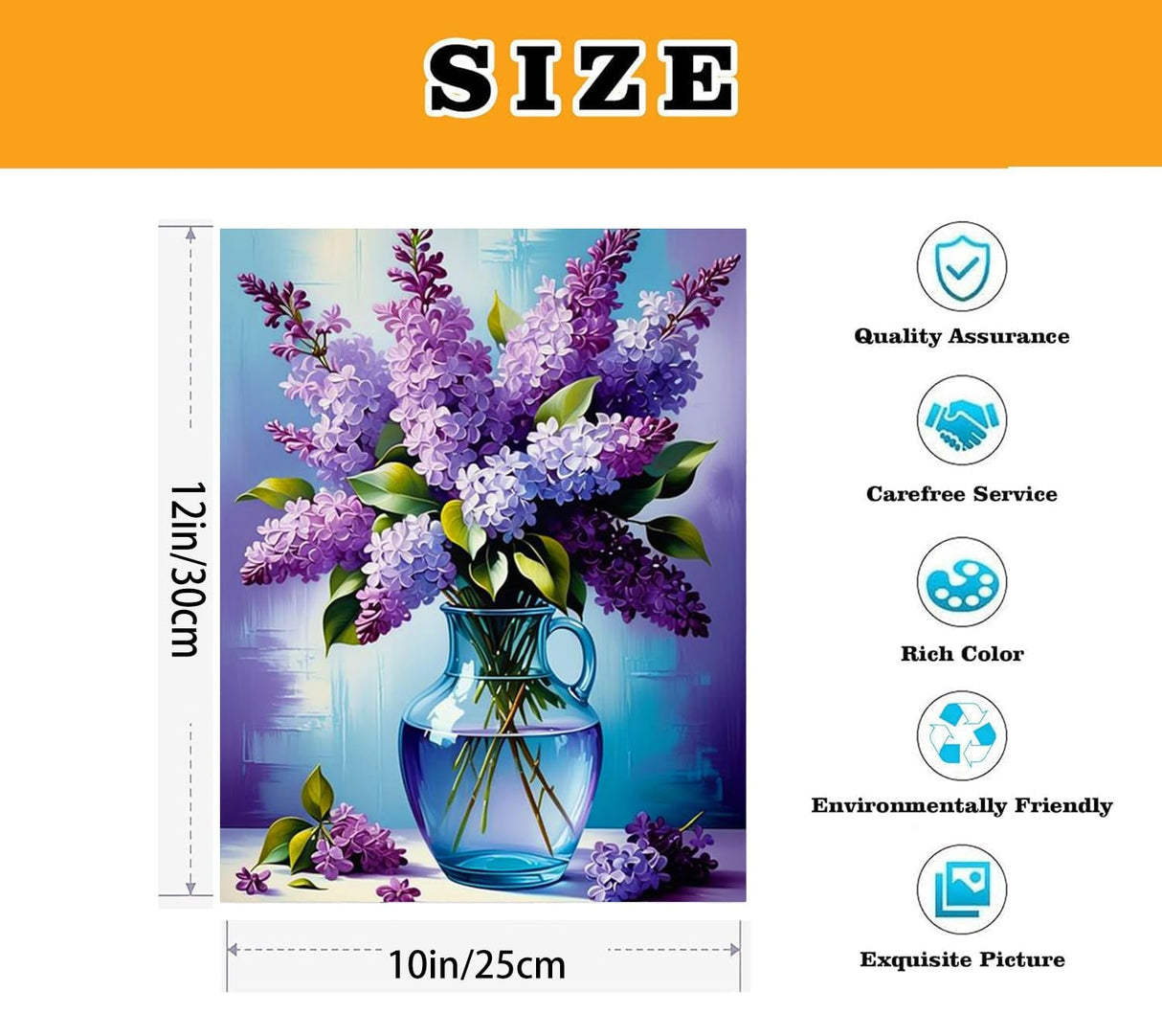 VIGEGU 2 Pack Flower Paint by Numbers Kit for Adults with Framed,Flowers Paint by Number DIY Adult Paint by Number Kits for Wall Decor 10x12in VIGEGU