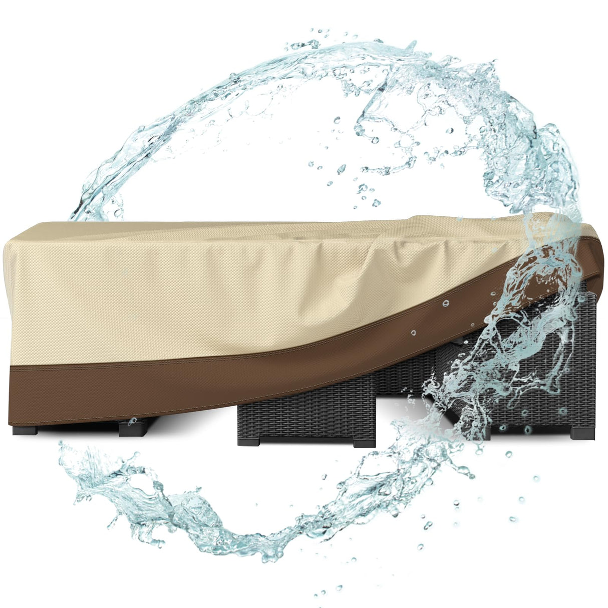 Patio Furniture Covers Waterproof for Table and Chairs, Rectangular Outdoor Furniture Set Cover, Anti-Fade, Tear/Water Resistant Patio Furniture Set Covers, 90"L x 64"W x 28"H Kikcoin