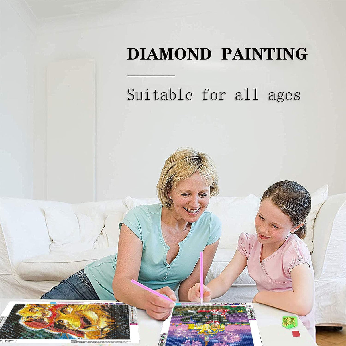 BOSWELL 5D Diamond Painting Kits for Adults - Set of 12 DIY Diamond Art Kits - Stunning Gem Paintings for Home Wall Decor & Gifts - Easy to Use & Relaxing Craft Activity BOSWELL