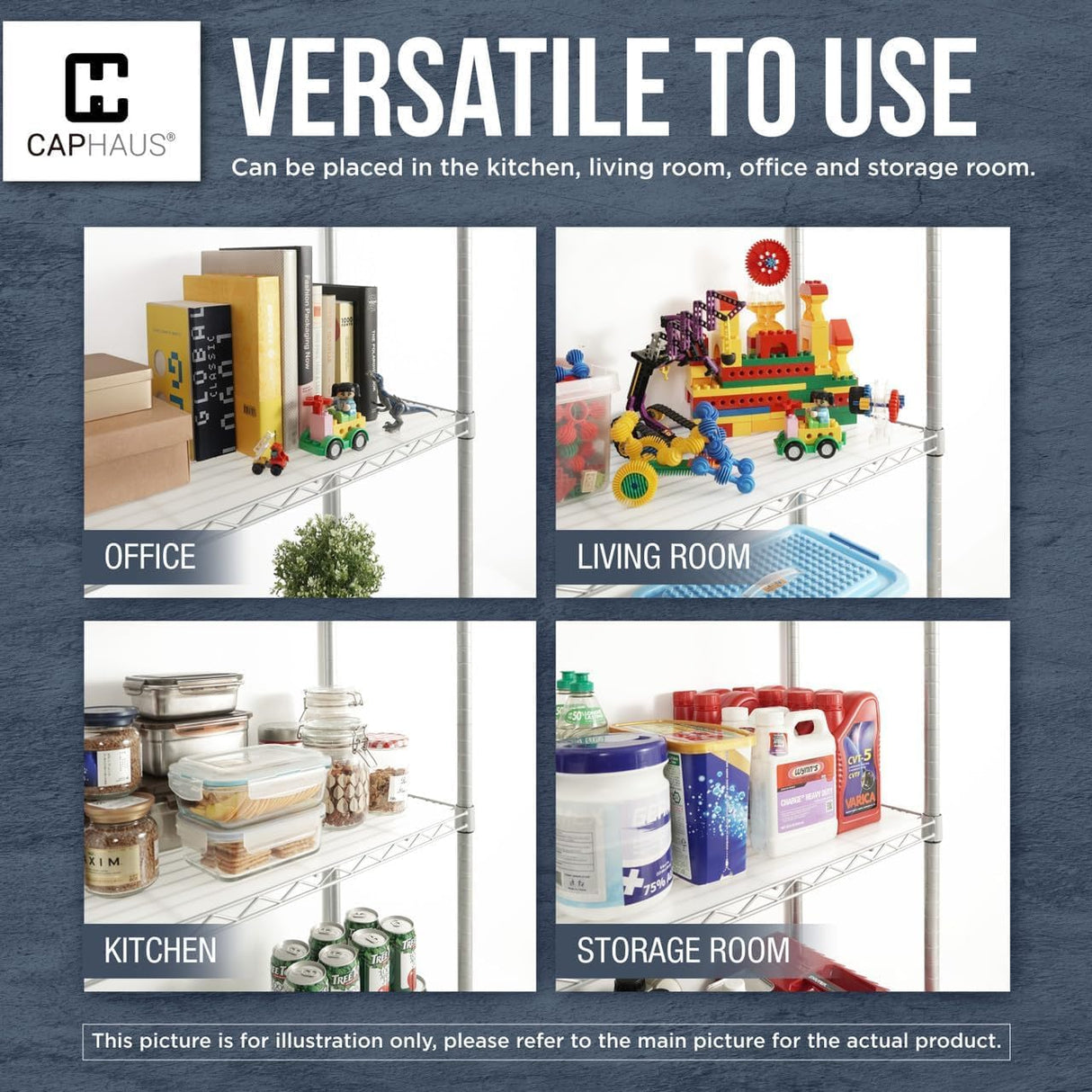 Fencer Wire NSF Heavy Duty Commercial Adjustable Silver Grey Wire Shelving w/Wheels & Leveling Feet, Kitchen Storage Metal Shelf, Garage Storage Shelving, Silver Grey 60 x 24 x 76, 4-Tier Fencer Wire