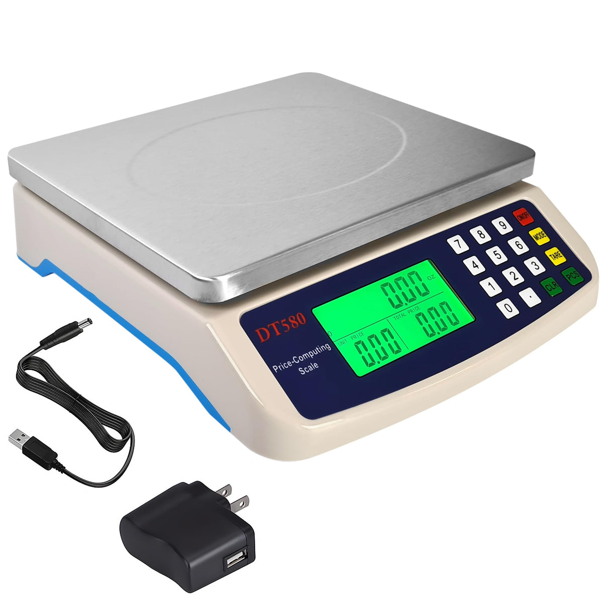 Eosphorus Commercial Food Scale 88lb/40kg Kitchen Scale Deli Scale Digital Meat Scale Price Computing Food Market Restaurant Scales Weighing Pounds, Ounces, Kilograms, Grams Eosphorus