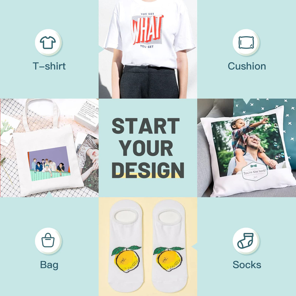 HTVRONT Sublimation Vinyl for Cotton Shirts - 10 Pack 12"x12" Matte Clear HTV Vinyl for Sublimation - Wash Durable Clear Dye Sub HTV HTVRONT