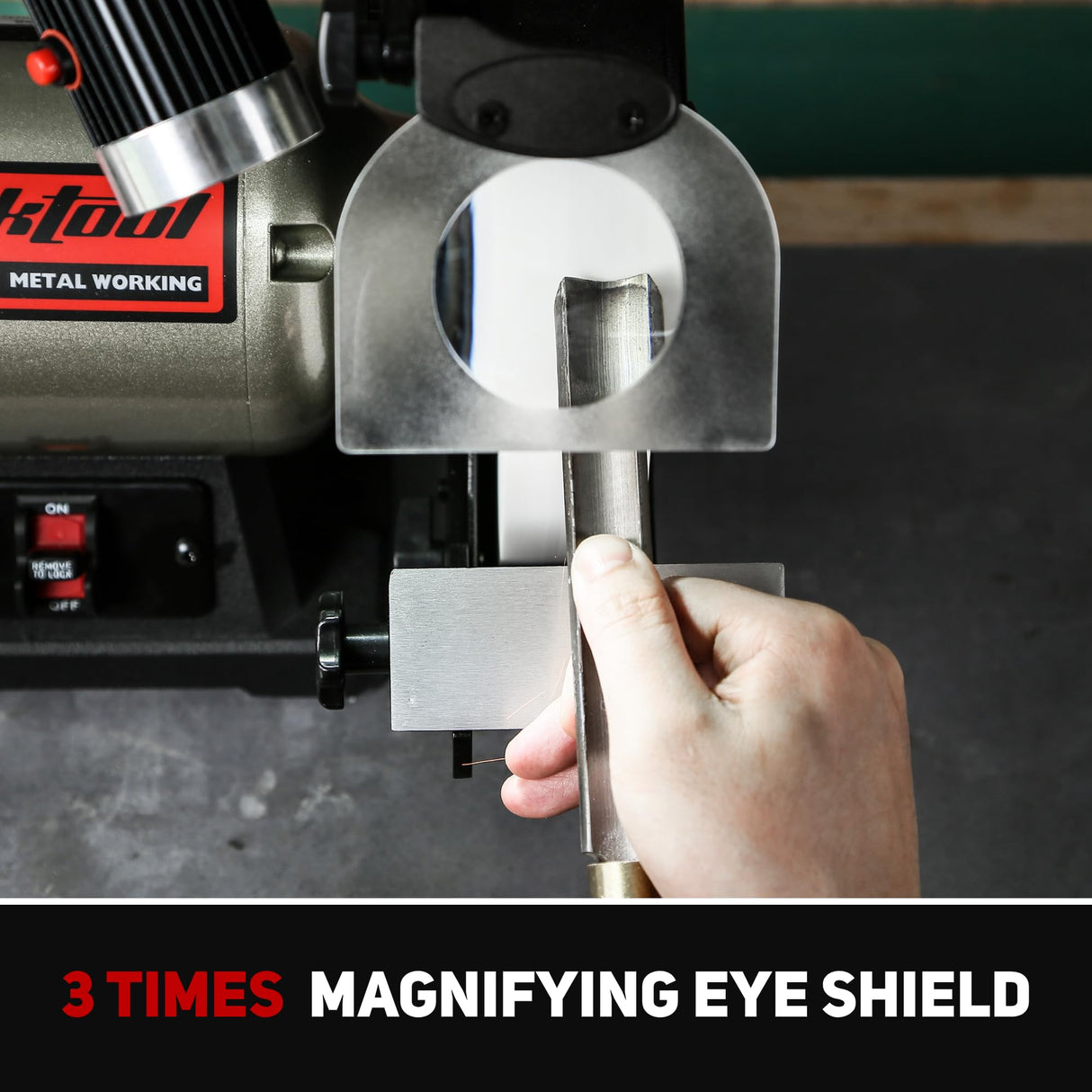 BUCKTOOL 8 Inch 3/4 HP Low-Speed Bench Grinder fit CBN Wheel Professional Wobble-free Wheel Grinder TDS-200C4HL Bucktool