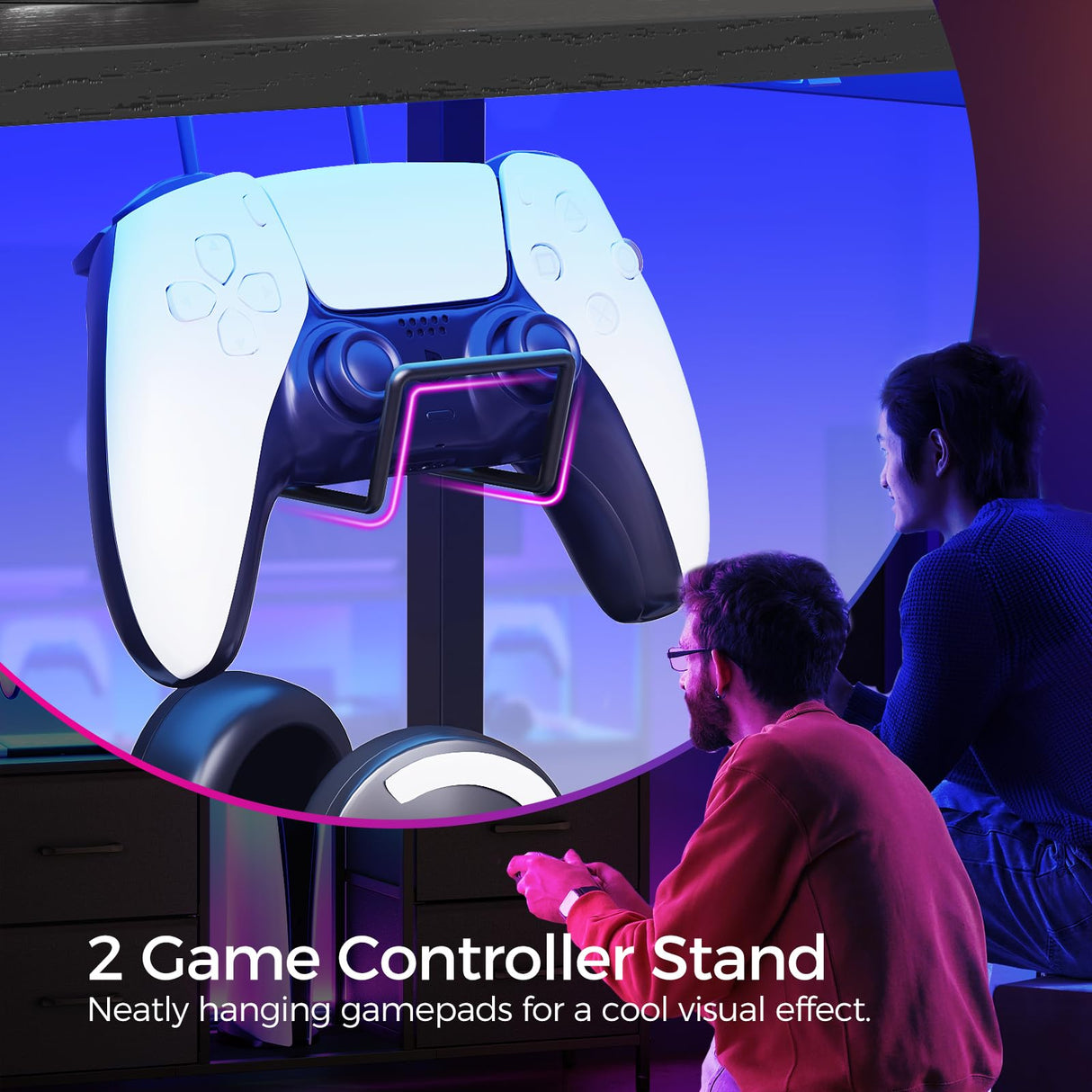 MAHANCRIS Dresser TV Stand, Entertainment Center with Power Outlets and LED Light, Media Console Table with Drawers and Open Shelves, Chest of Drawers for 50'' TV, for Living Room, Black TVHB110E01 MAHANCRIS