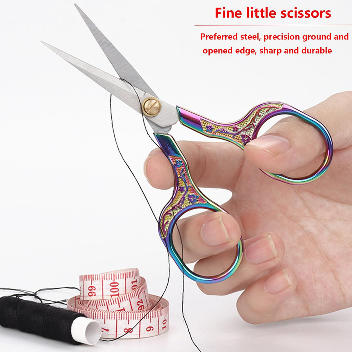 Small Sewing Scissors Sharp Embroidery Crochet Scissors, 2 Piece crochet accessories Yarn fabric scissors for Needlework Arts & Crafts DIY Tools YVAOG