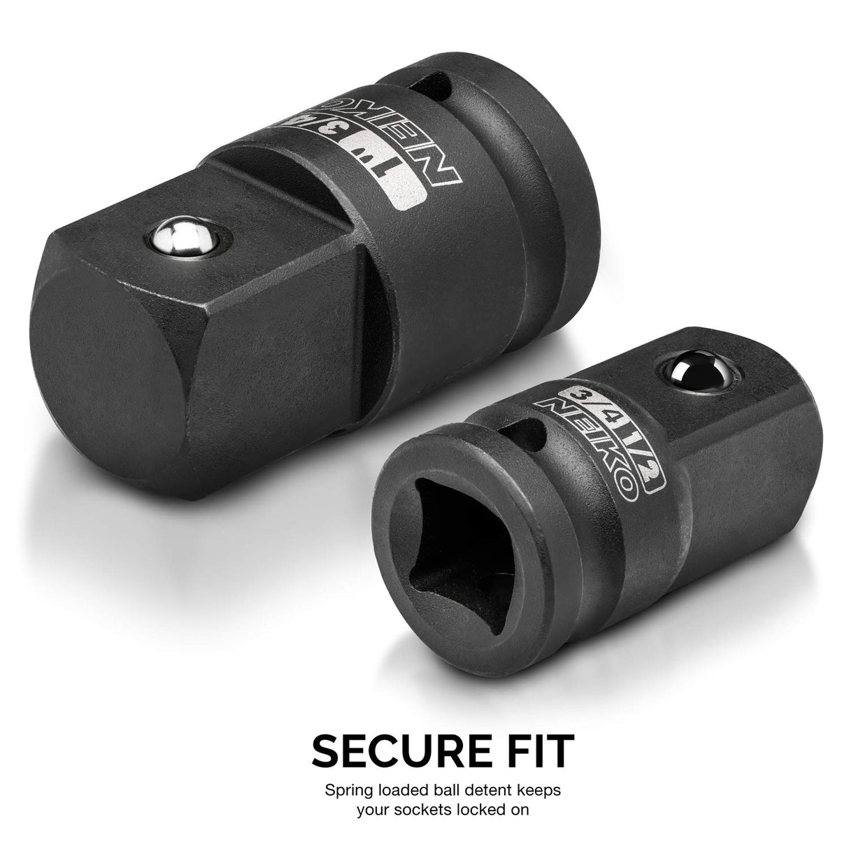 NEIKO 30223A 8 PC Impact Socket Adapter Set, Standard SAE Size, Cr-V Steel, Impact Driver & Wrench Conversion Kit, Locking Impact Socket Adapters & Reducer Set, Ball Detent, 1/4”, 3/8”, 1/2", 3/4”, 1” NEIKO