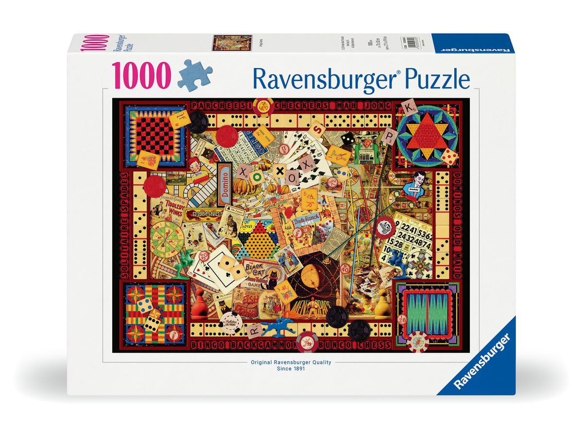 Ravensburger Vintage Games 1000 Piece Jigsaw Puzzle for Adults - 12000655 - Handcrafted Tooling, Made in Germany, Every Piece Fits Together Perfectly Ravensburger