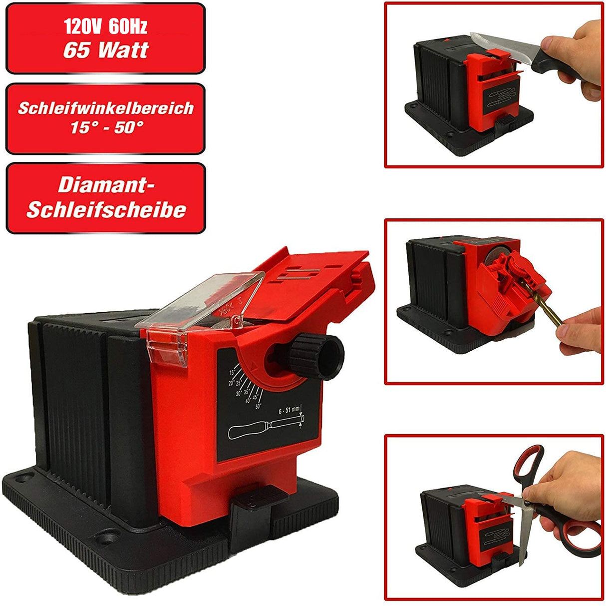 Universal Sharpening Station, Multifunctional Sharpener Professional Knife & Chisel & HSS Drill Electric Multitask Sharpening Machine DKCFWLZR
