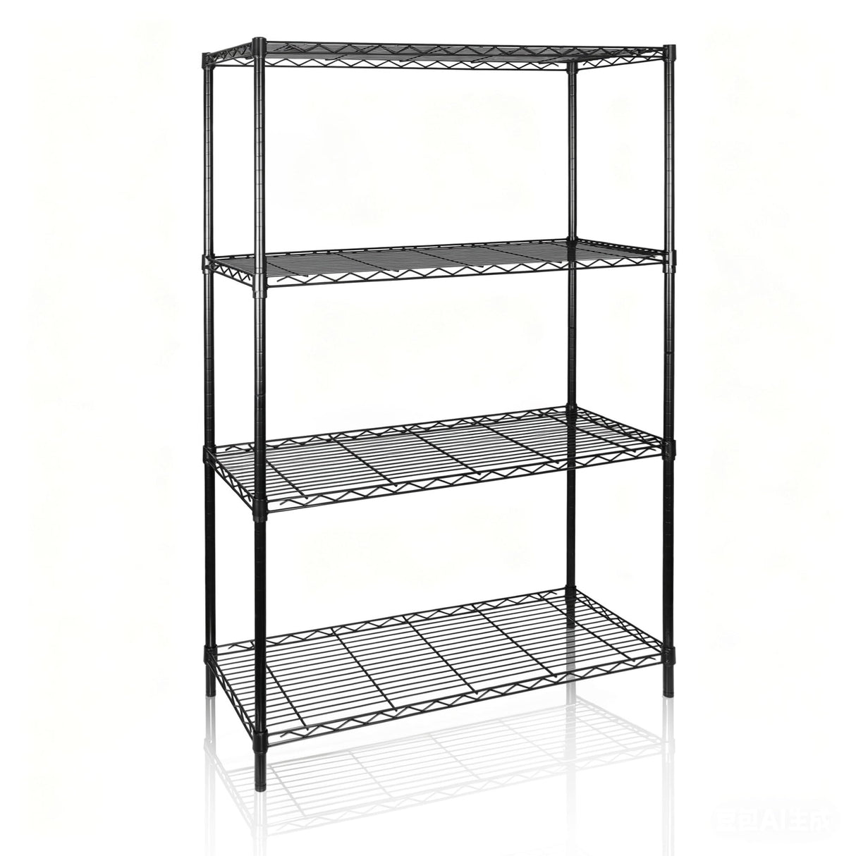 SUPER DEAL Black 4-Shelf Heavy Duty Storage Wire Shelving Unit for Restaurant Garage Pantry Kitchen Garage Rack (36L x 14W x 54H) SUPER DEAL