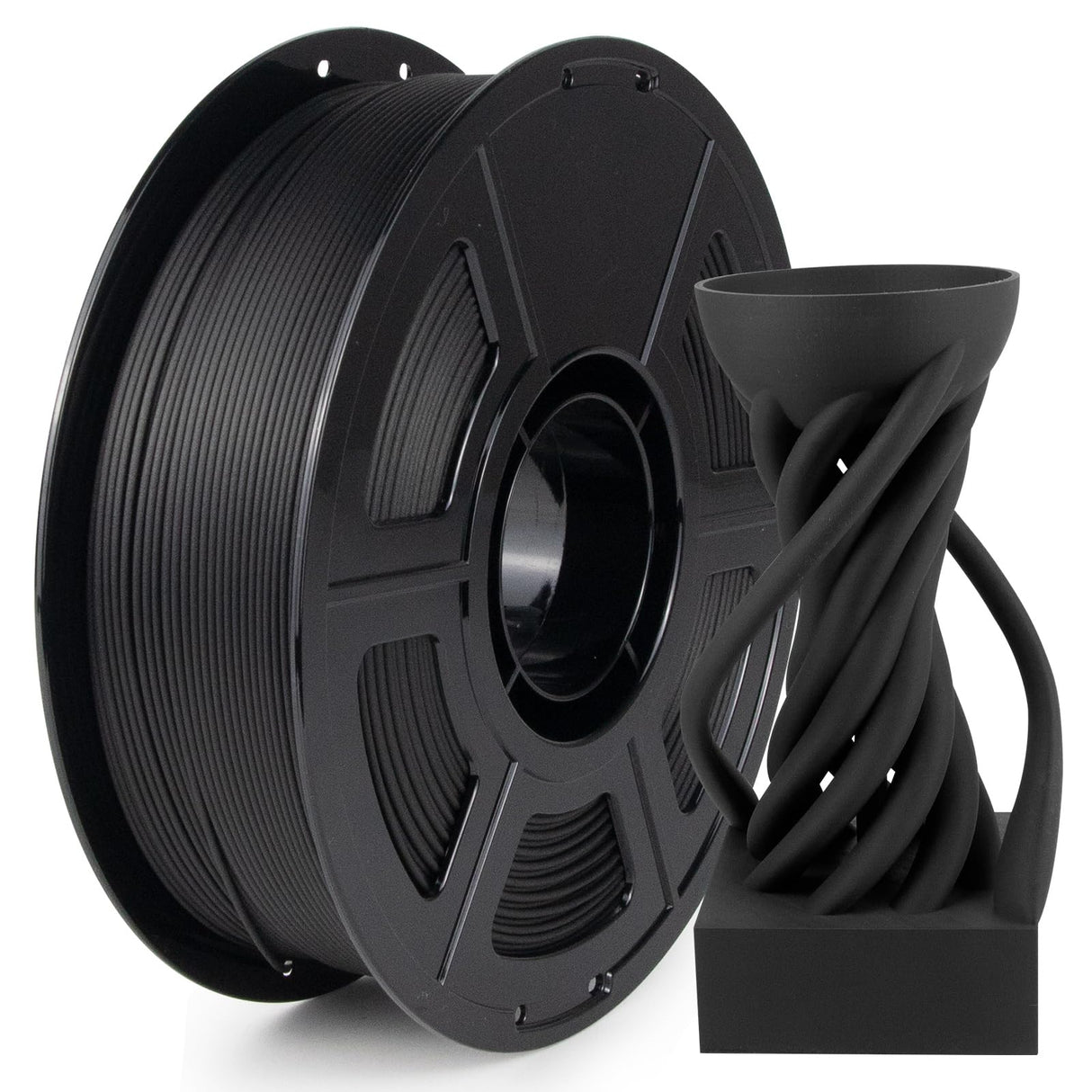 IEMAI Carbon Fiber Nylon Filament 1.75mm, Black PA6-CF 1kg Spool, High-Temp & Wear Resistant, High Strength & Rigidity 3D Filament for Functional Parts & Industrial Tools IEMAI