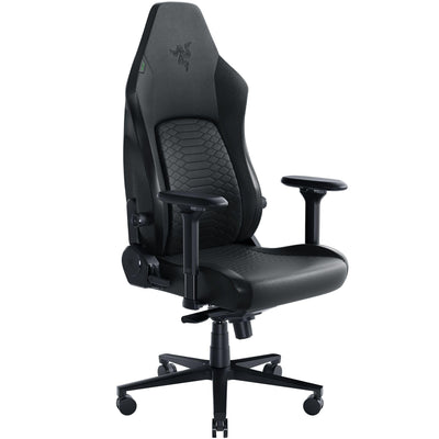Razer Iskur V2 Gaming Chair: Adaptive Lumbar Support - Adjustable Lumbar Curve - High Density Foam Cushions - Reactive Seat Tilt &152-degree Recline - 4D Armrests - Synthetic Leather - Black