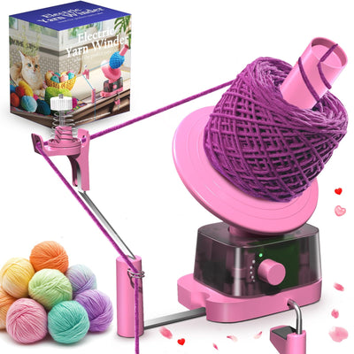 CozyBomB™ Yarn Winder | Electric Yarn Ball Winder, 13 oz Dual Strong Tension Knit Spinner for Crocheting, Automatic Crochet Wheel for Knitting Birthday Gift, Swift Weaving Ball Yarning Cake Roller