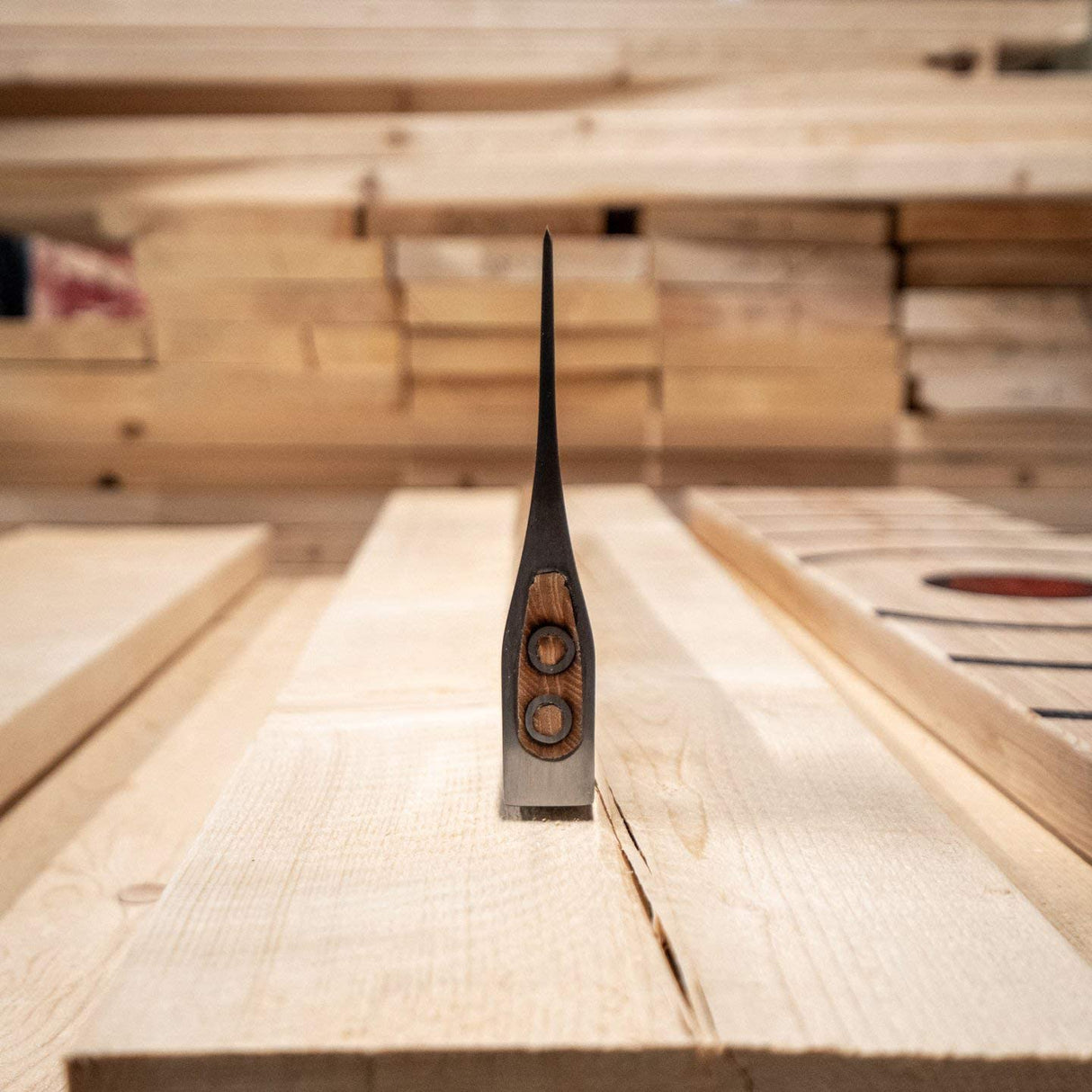 The General: World Axe Throwing League Premium Competition Throwing Axe & Multi-Purpose Camping Axe or Wood Splitting Axe with Nylon Sheath & Straight Hickory Wooden Handle WATL