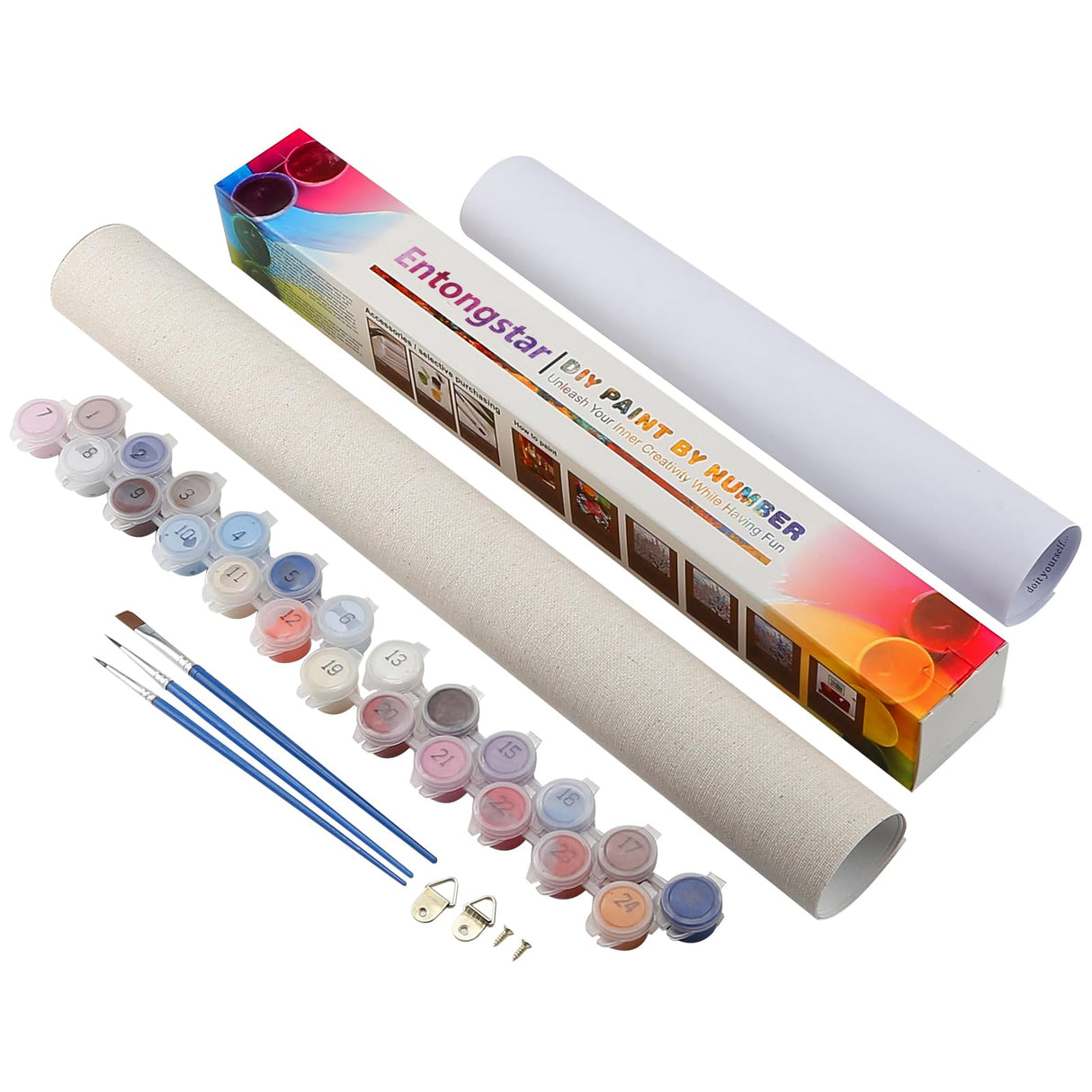 Entongstar Paint by Numbers Kit for Adults, Kids, Beginner Artists (Flower Pattern) Entongstar