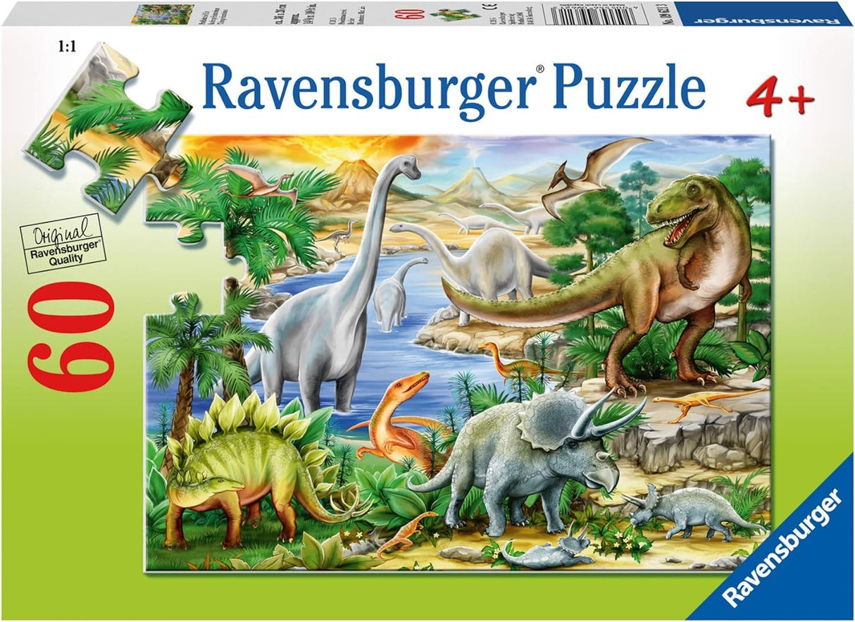 Ravensburger Prehistoric Life Puzzle - 60 Piece Durable Jigsaw Puzzle for Kids | Unique Puzzle Pieces | Enhances Concentration & Creativity | Eco-Friendly - FSC Certified Ravensburger