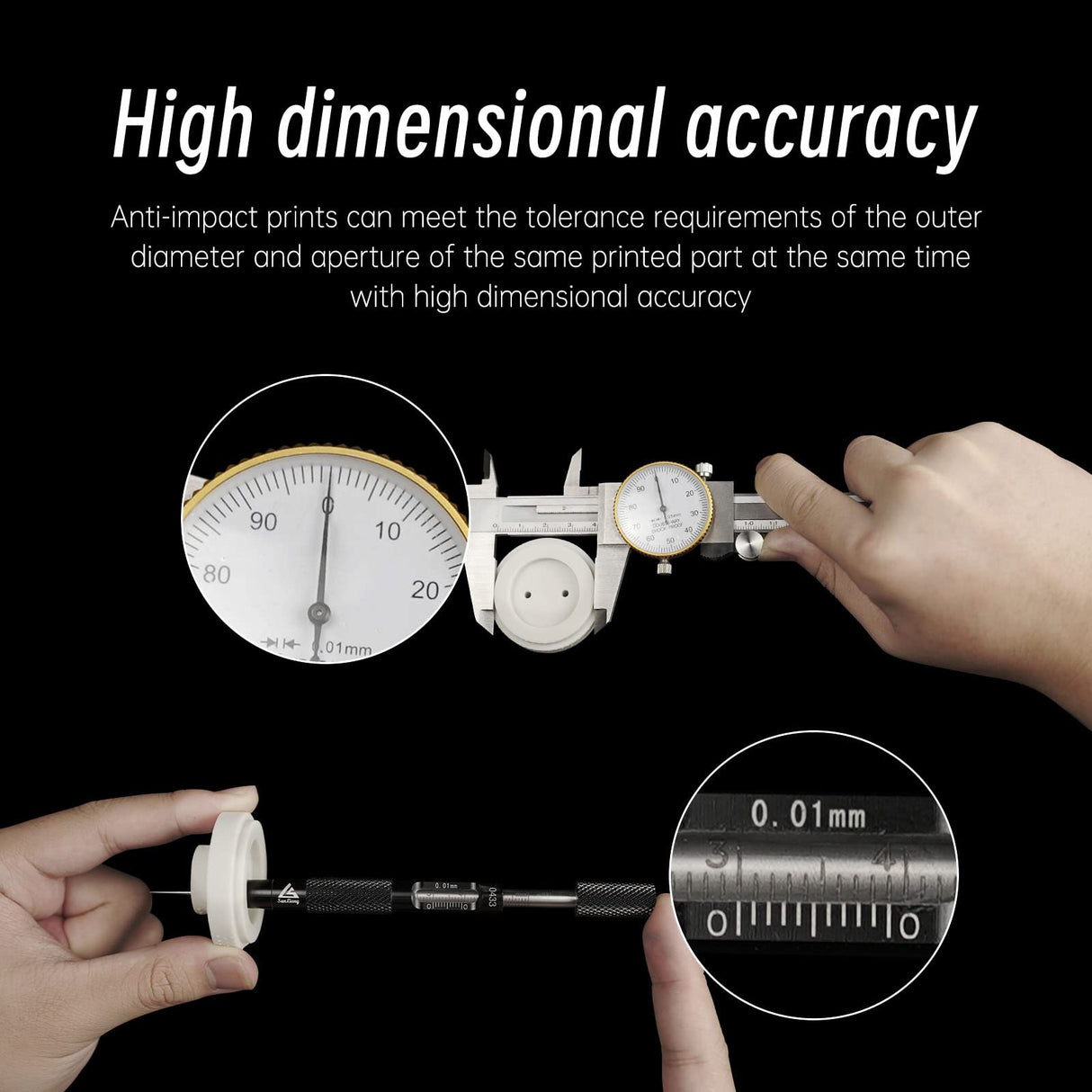 RESIONE Anti-Impact 3D Printer Resin – Nylon-Like, Tough and Wear-Resistant 3D Printing Liquid for High-Precision LCD/MSLA/DLP 3D Printing (White-Grey, 1KG) RI RESIONE