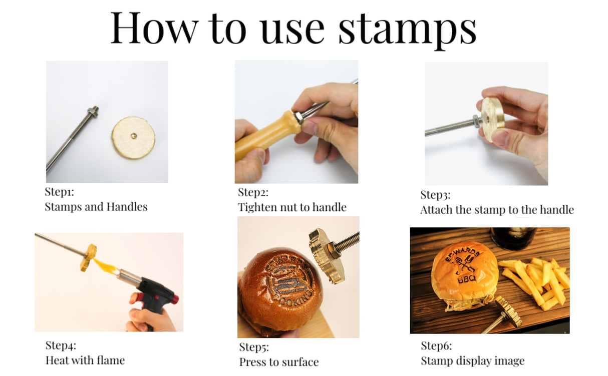Personalised Custom Branding Iron for Burgers and BBQ Grilling Ashley0921-custom personalized stamps-