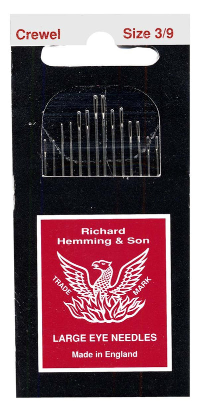 Colonial Needle HW235-3-9 Richard Hemming Embroidery/Crewel Needle, Size 3-9