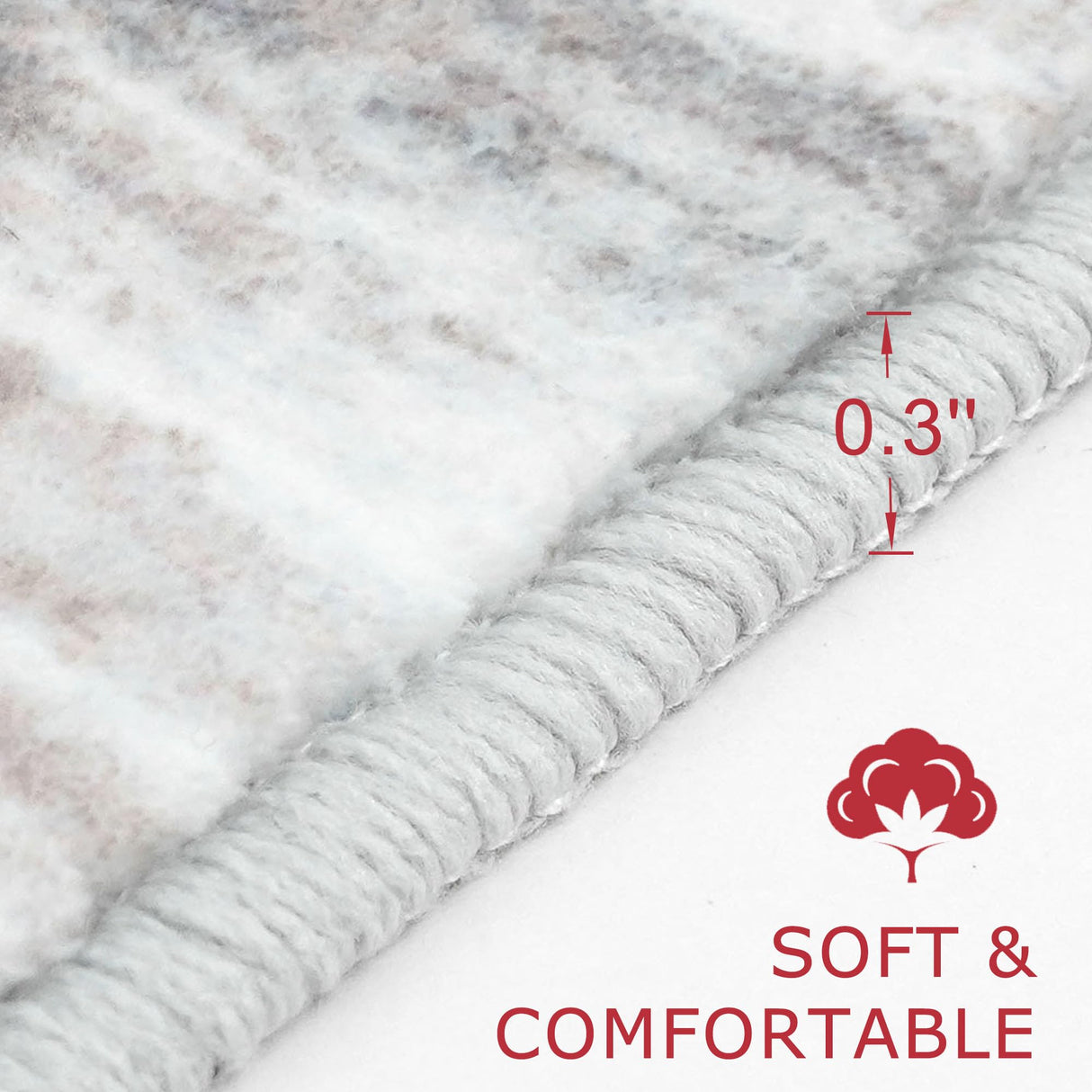 KOZYFLY Modern Abstract Kitchen Runner Rug, 2x6 Washable Rug Runner Non-Slip Soft Striped Hallway Runner Rugs, Beige Print Distressed Carpet Runner for Entryway Bathroom Laundry Room Foyer KOZYFLY