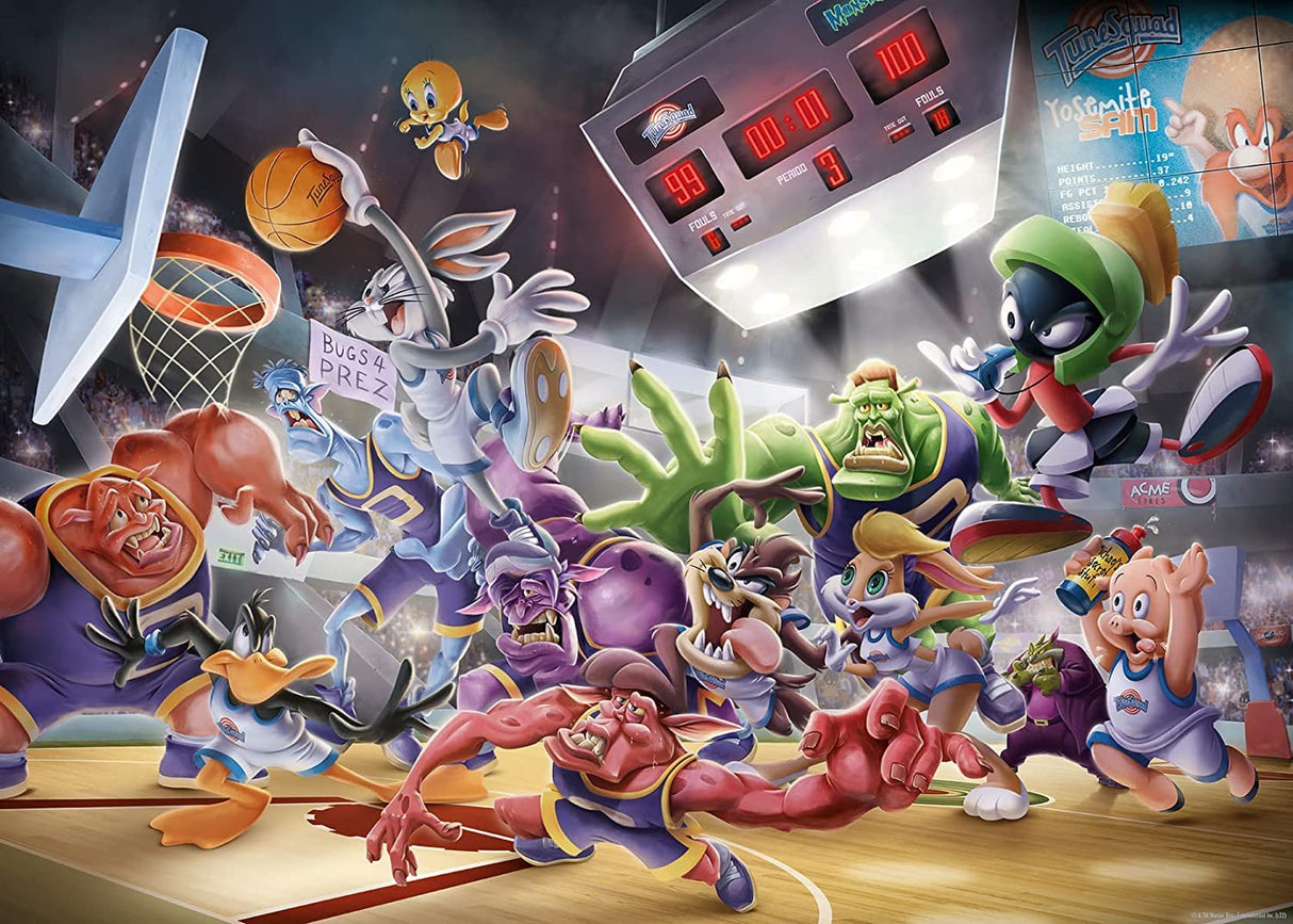 Ravensburger Space Jam: Final Dunk - Exciting 1000 Piece Jigsaw Puzzle for Kids and Adults | Unique Softclick Technology | Vibrant, Glare-Free Finish | Durable Materials for Long-Lasting Enjoyment Ravensburger