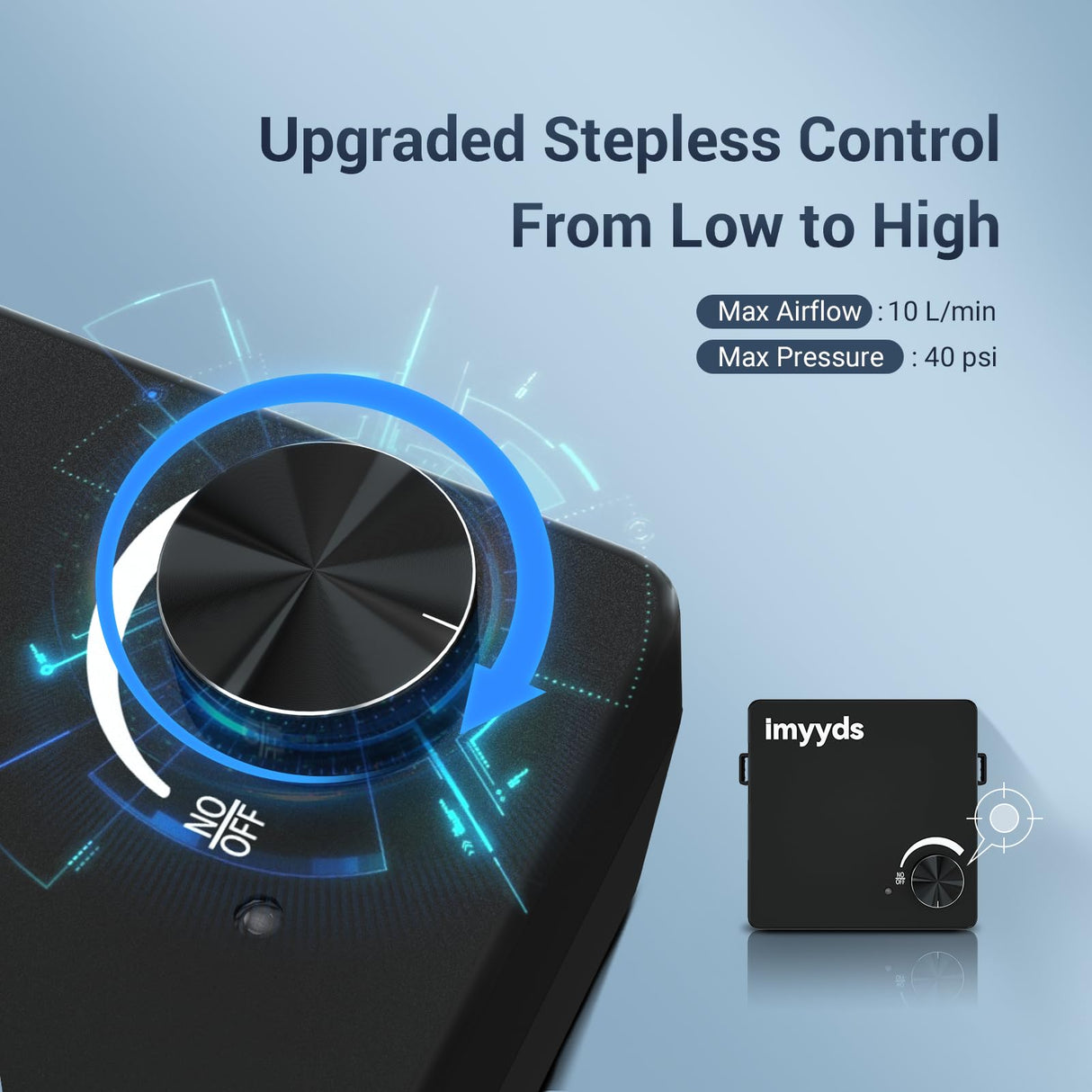 imyyds 40PSI Airbrush Kit with Compressor, Stepless Adjustable Air Brush Kit with Air Compressor, Portable Airbrush Gun Kit, Airbrush Compressor Kit for painting, Nails, Modeling, Cake imyyds