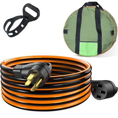 RVPLAN 50 Amp 15 Foot RV/EV Extension Cord, Heavy Duty STW Cord with Cord Organizer and Storage Bag,NEMA 14-50P/R Standard Plug Suit for EV Charging and RV Trailer Campers, ETL Listed