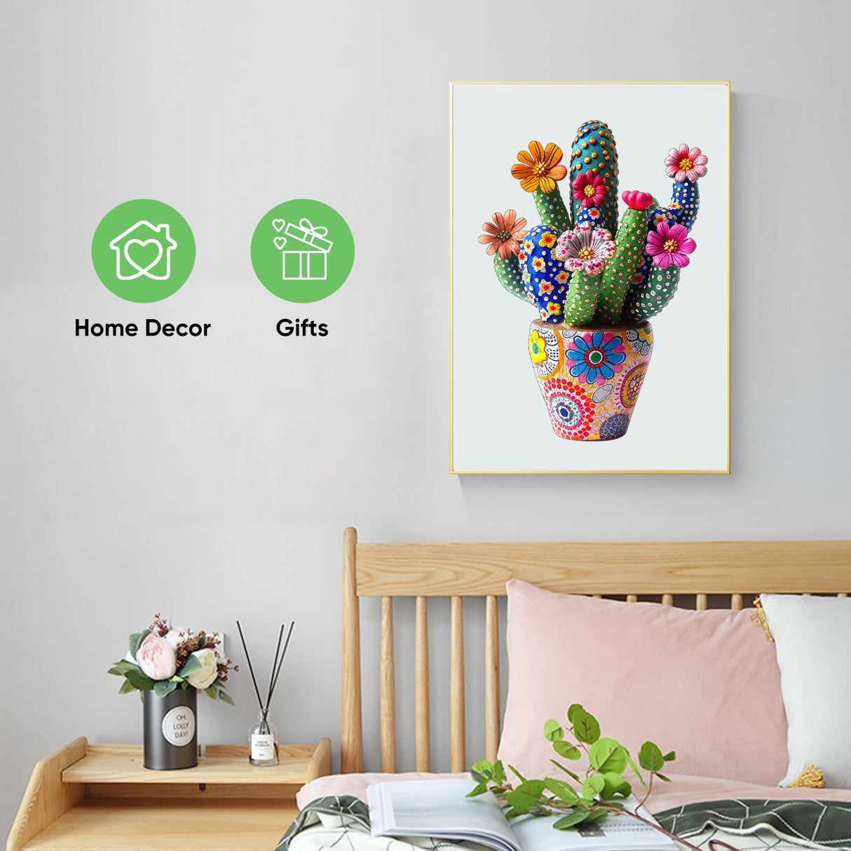 Mys Aurora Puzzles for Adults Cactus Flower Wooden Puzzles, 500 Pieces Unique Shaped Liberty Jigsaw Puzzles, Birthday for Adults and Kids, Fun Challenge Family Game 16.7'' x 23.4'' Mys Aurora