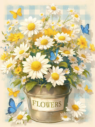 SKRYUIE 5D Diamond Painting Kits Flower - DIY Diamond Art Kits for Adults Botany, Full Round Drill - Crystal Embroidery Cross Stitch - Craft for Wall & Office Decor - 12x16 Inch e8