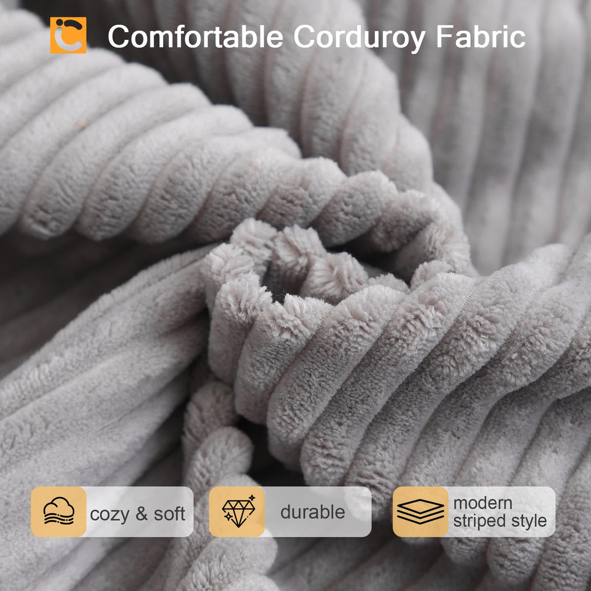 COMAX Folding Sofa Bed Queen, 4-in-1 Foldable Floor Couch Convertible Futon Sofa with Armrests Sleeper Mattress Chair Bed Comfy Portable Fold Out Lounge Guest for Living Room Bedroom, Light Grey COMAX