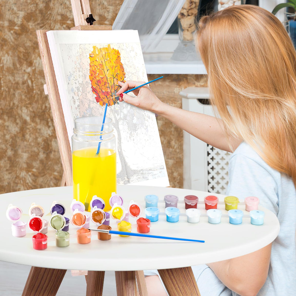 WUIVCTR DIY Easy Acrylic Paint by Number Kits on Canvas, Animal Turtle in Desert, Create Works of Art Easily, 40x50cm, Without Frame WUIVCTR