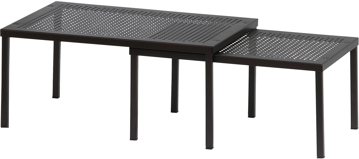 Simple Houseware Metal Top Expandable Stackable Kitchen Cabinet and Counter Shelf Organizer, Bronze Simple Houseware