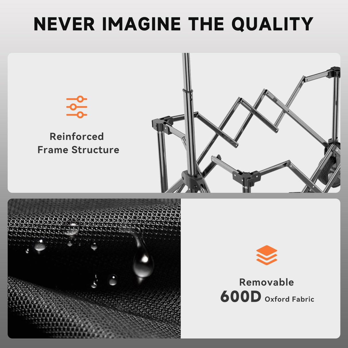 Hikevent Collapsible Wagon Cart Foldable with 220lbs Weight Capacity, Utility Grocery Shopping Cart with Wheels, Lightweight Portable Folding Wagon for Garden Sports Beach and Camping, Black Hikevent