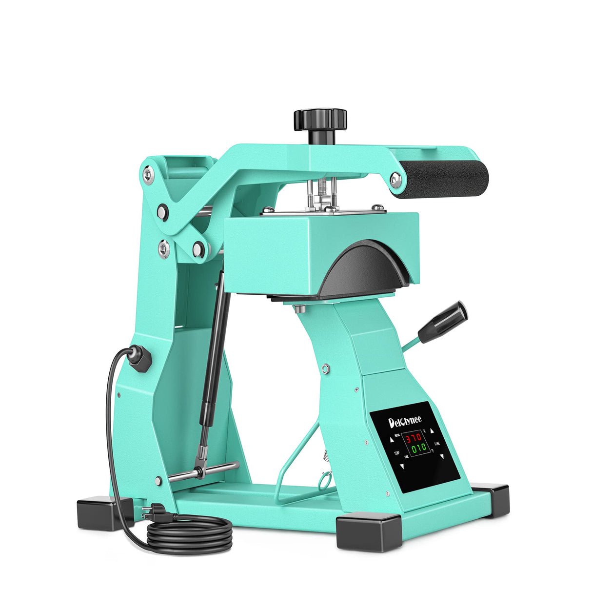 Hat Heat Press Machine for Caps with 2pcs Interchangeable Platens(6.7"x3.8", 6.7"x2.5"), Cap Heat Press for Stuctured Hats and HTV Iron On and Sublimation Projects, Heat Transfer Printing for Caps Delclynee