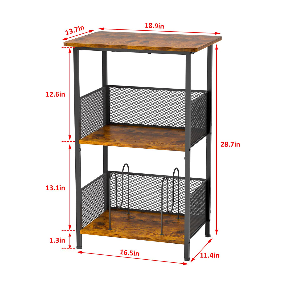 Record Player Stand Up to 200 Albums, Vinyl Storage Table with Extended Wooden Desktop, Record Player Holder for Albums, Vinyl Stand End Table Storage Rack for Bedroom & Living Room Honkazita