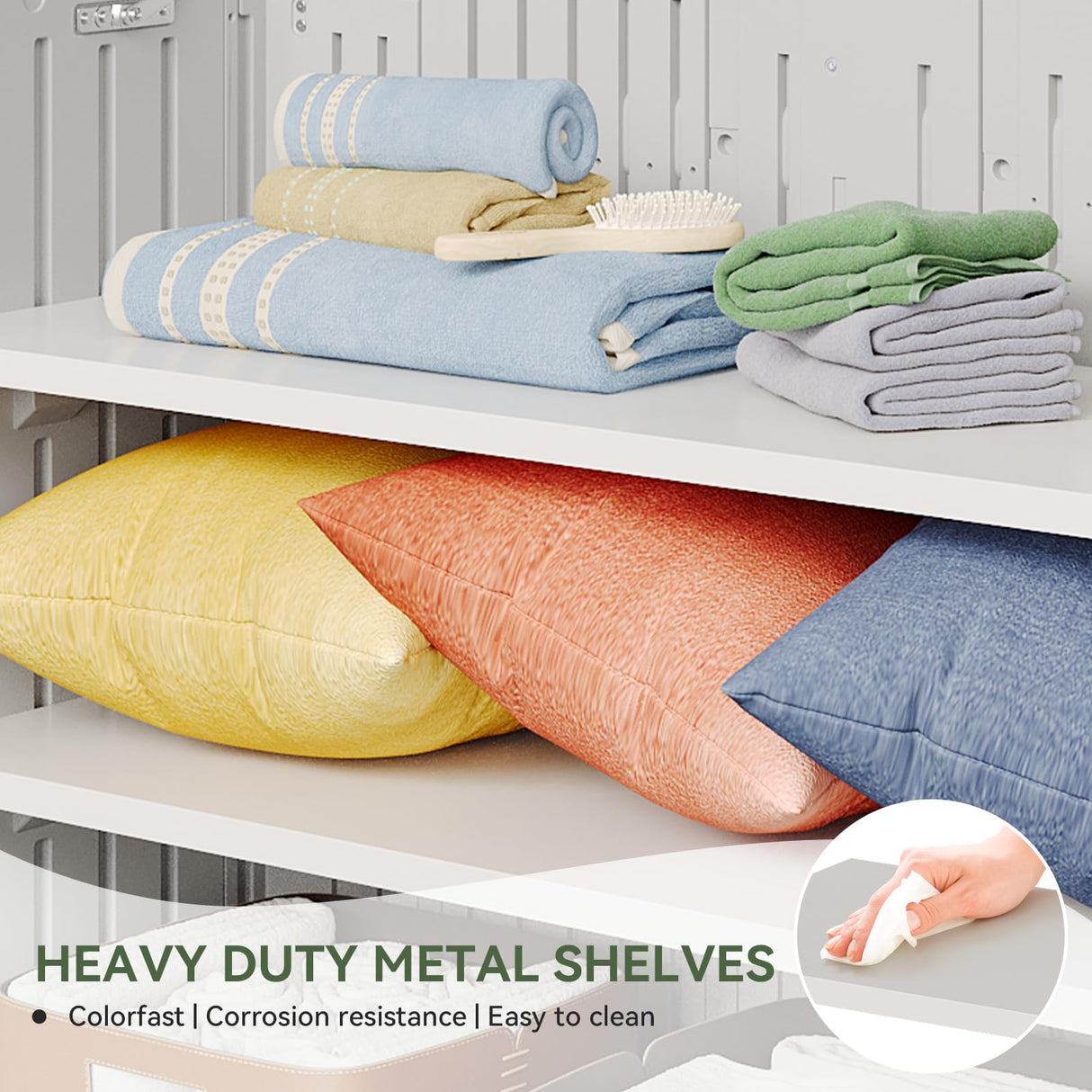 Aoxun White Outdoor Storage Cabinet with 2 Shelves, 35 Cu.Ft Trash Can Storage Shed, Waterproof, Horizontal Storage for Garbage Bin, Generator, Lawn Mower Aoxun