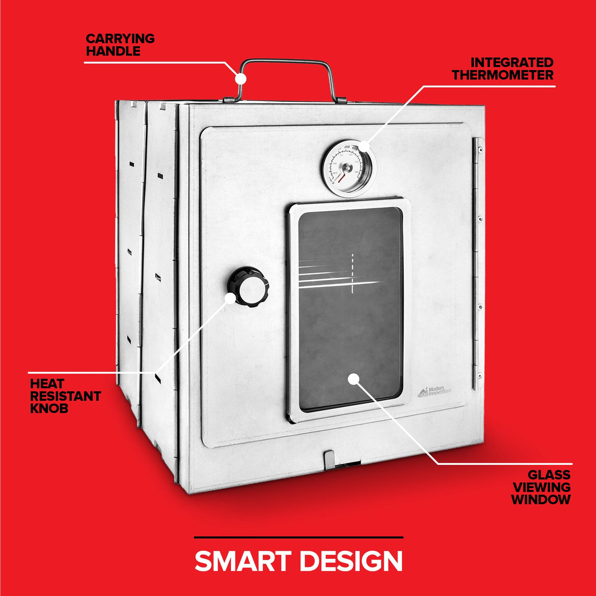 Modern Innovations Portable Camping Oven, Folding Camping Stove for Baking Cinnamon Rolls, Breads, and Muffins, Outdoor Portable Oven for Use with Wood Burning Fire, Propane Stoves, Campers, and More Modern Innovations