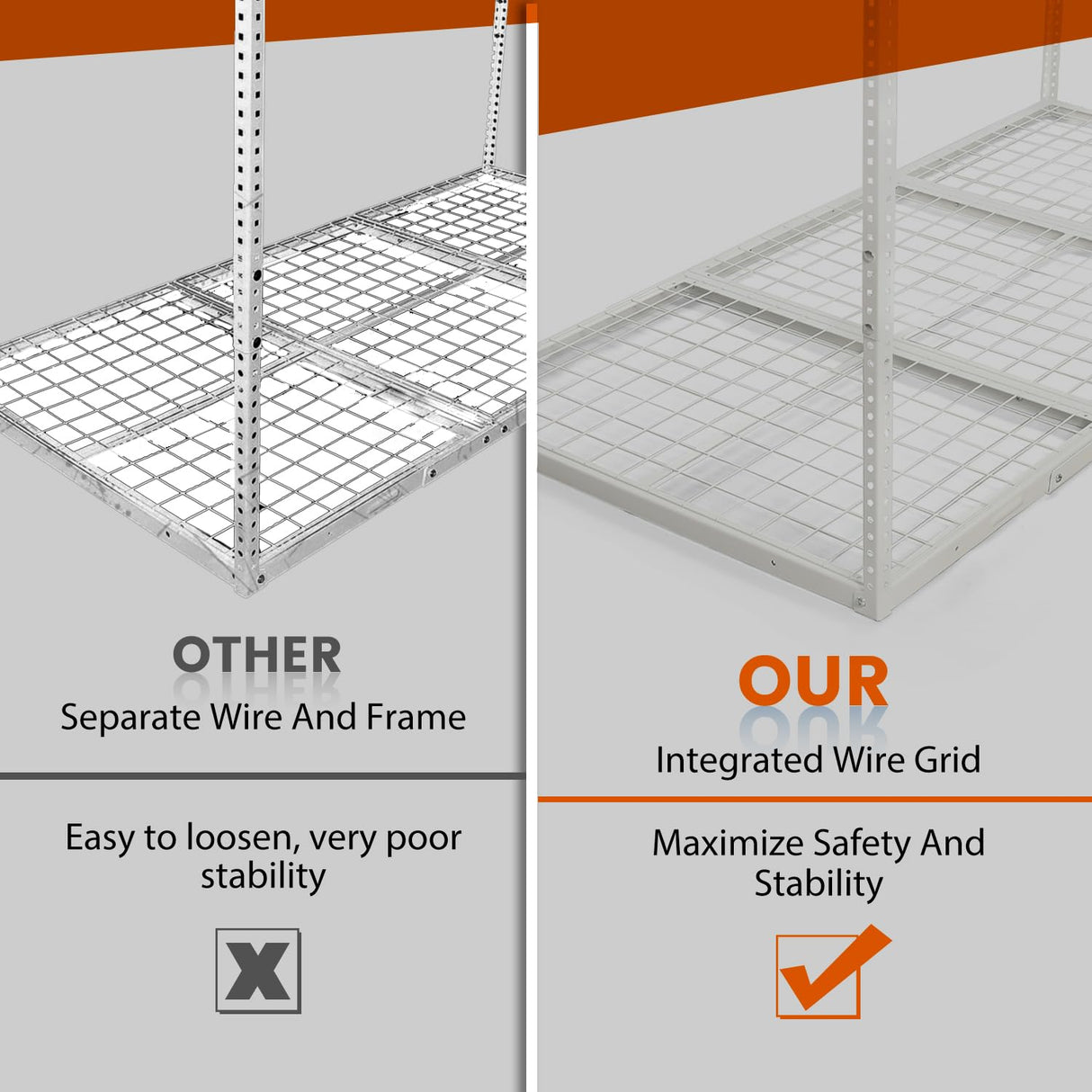 Kojem 3x6 Overhead Garage Storage Rack Adjustable Ceiling Garage Organization Shelf Ceiling Mounted Storage Racks White Kojem